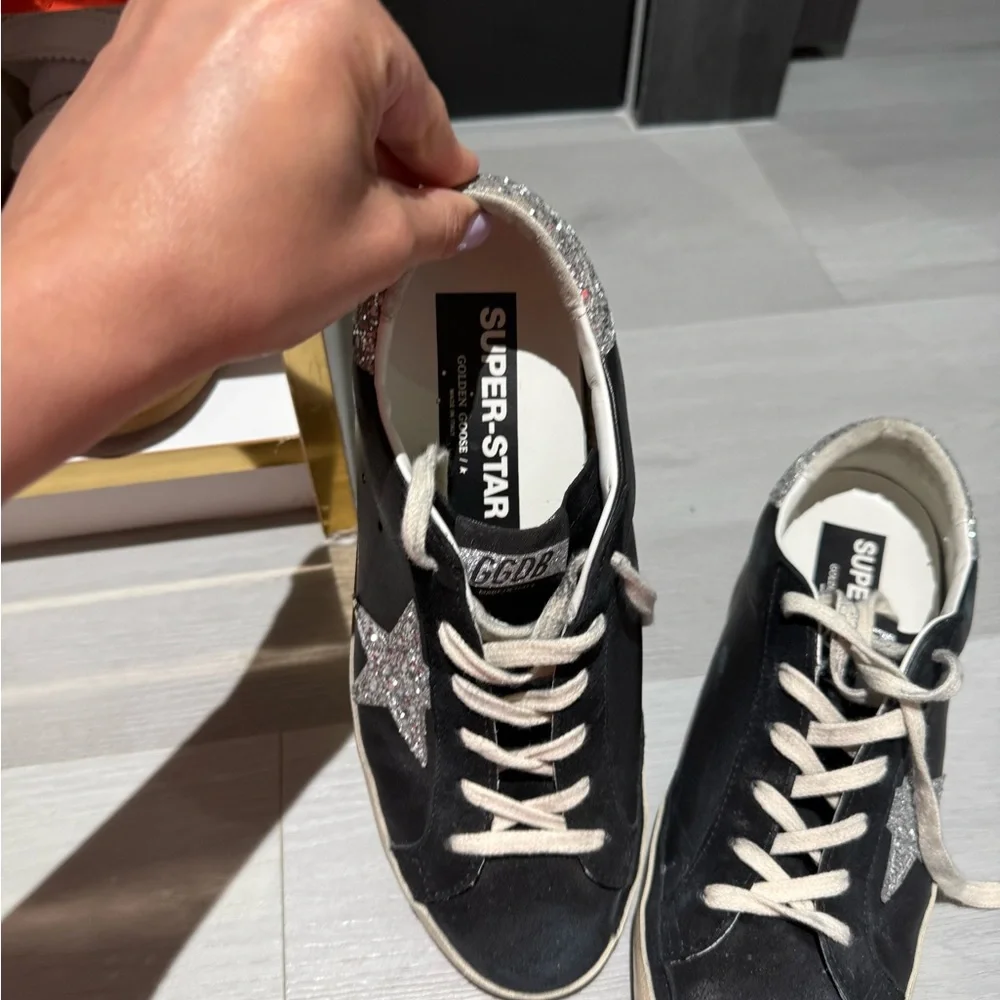 Golden Goose Black and Silver Sneakers - Picture 11 of 13